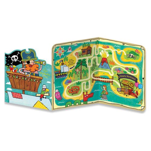 Peaceable Kingdom Birthday Card Pirate  tri-fold