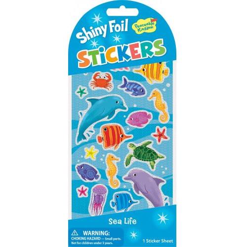 Peaceable Kingdom Stickers Shiny Sea Life