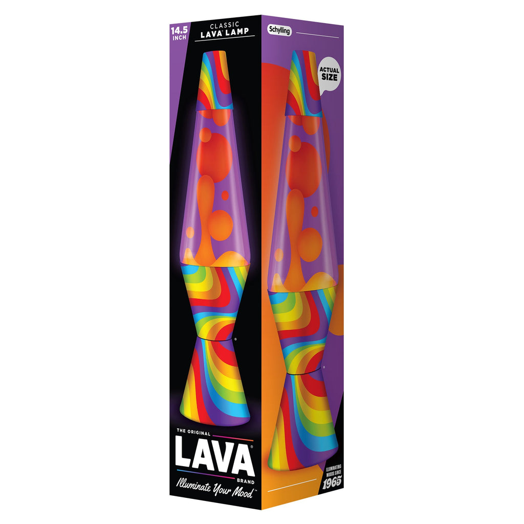 Lava Lamp 14.5" Flowing Colour Yellow and Purple