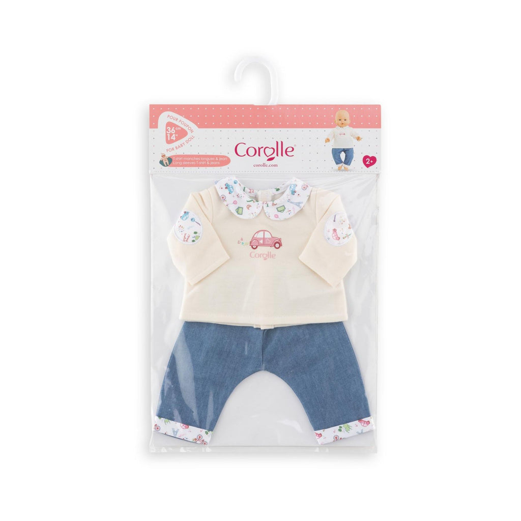 Corolle 14" Doll Outfit Long T-Shirt & Jeans