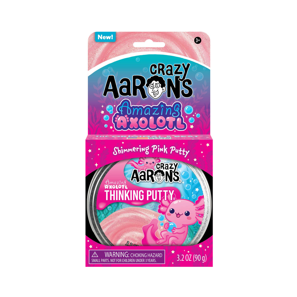 Crazy Aaron's Thinking Putty 4" Tin Amazing Axolotl