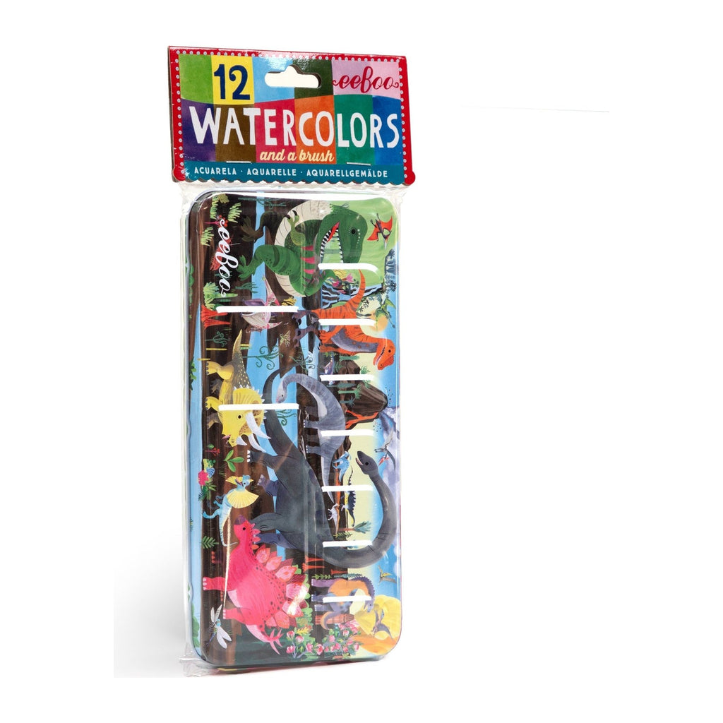 eeBoo 12 Watercolours Dinosaurs