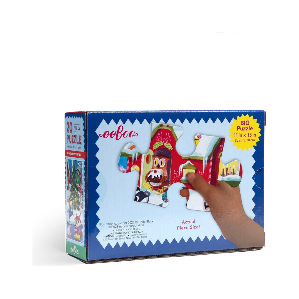eeBoo 20 Piece Puzzle Woodland Winter