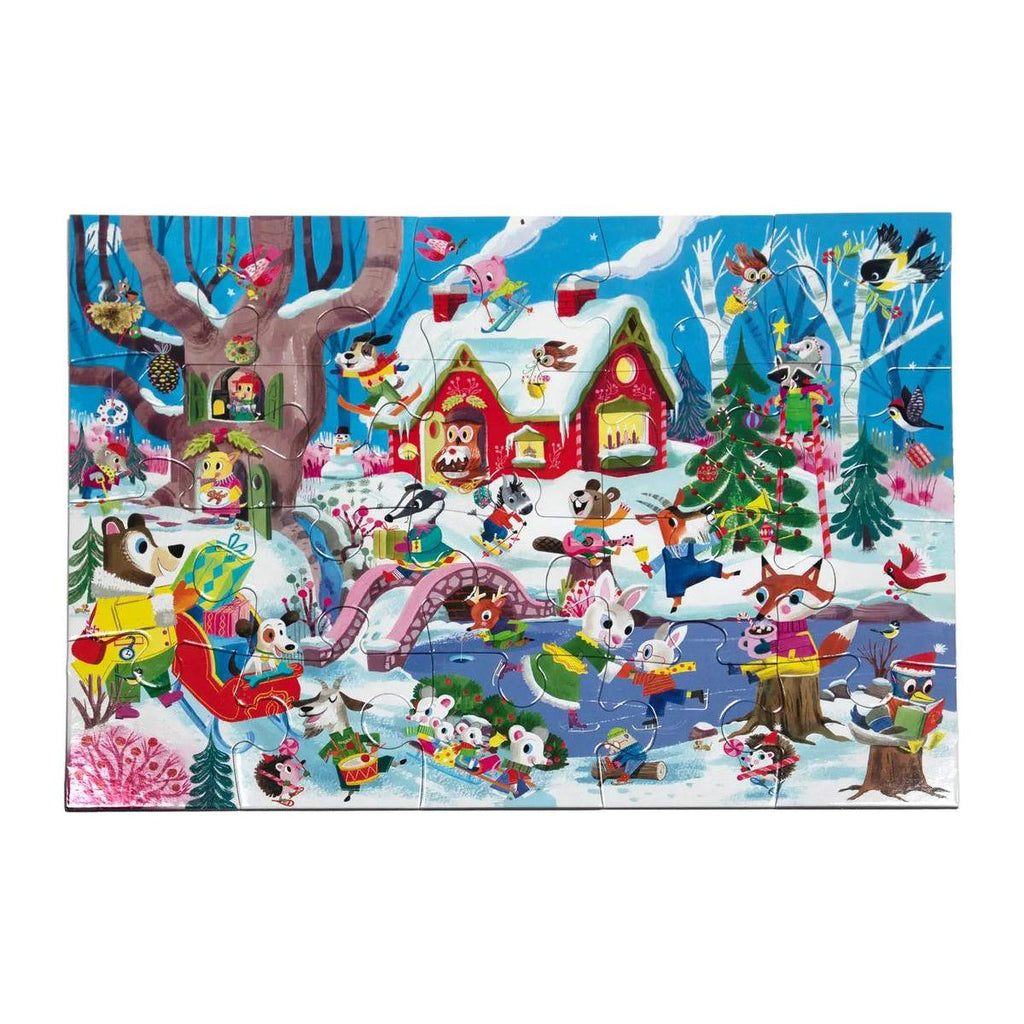 eeBoo 20 Piece Puzzle Woodland Winter