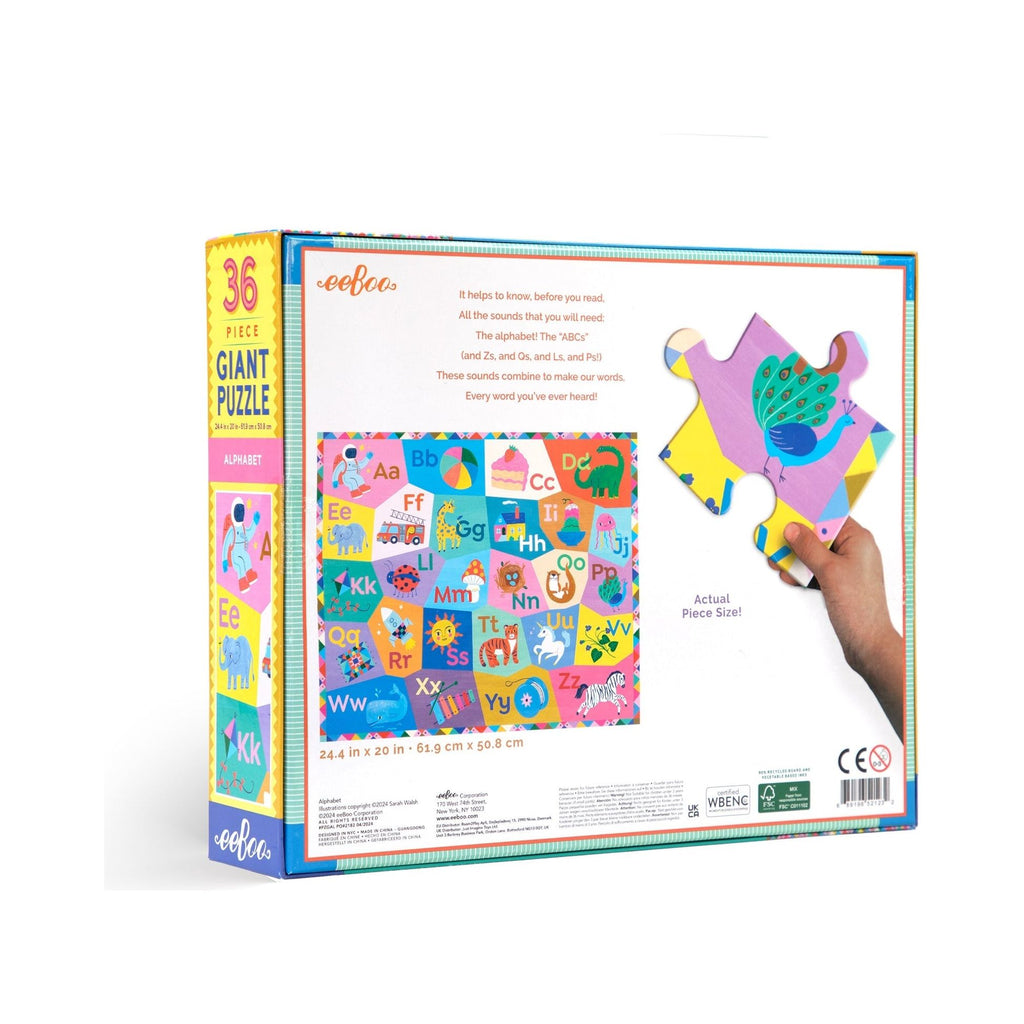 eeBoo 36 Piece Giant Puzzle Alphabet