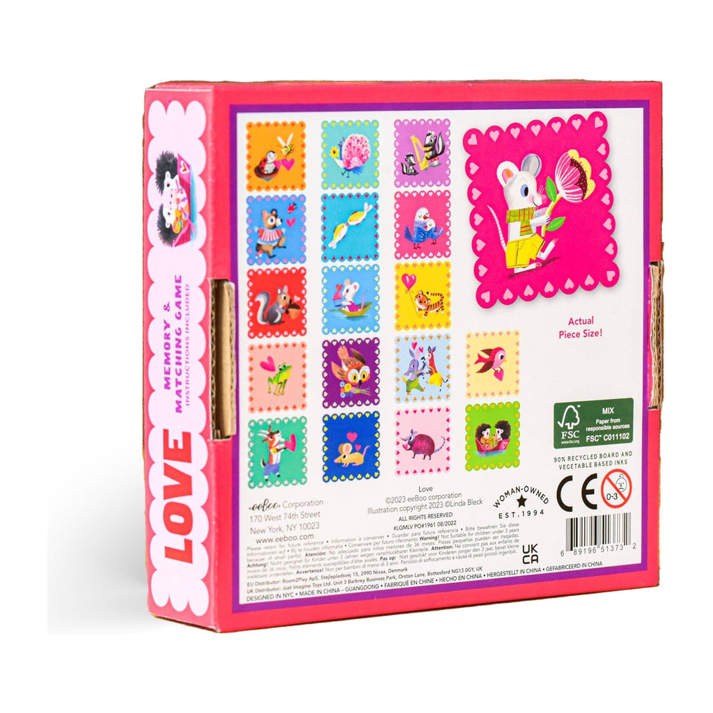 eeBoo Love Little Square Matching Game