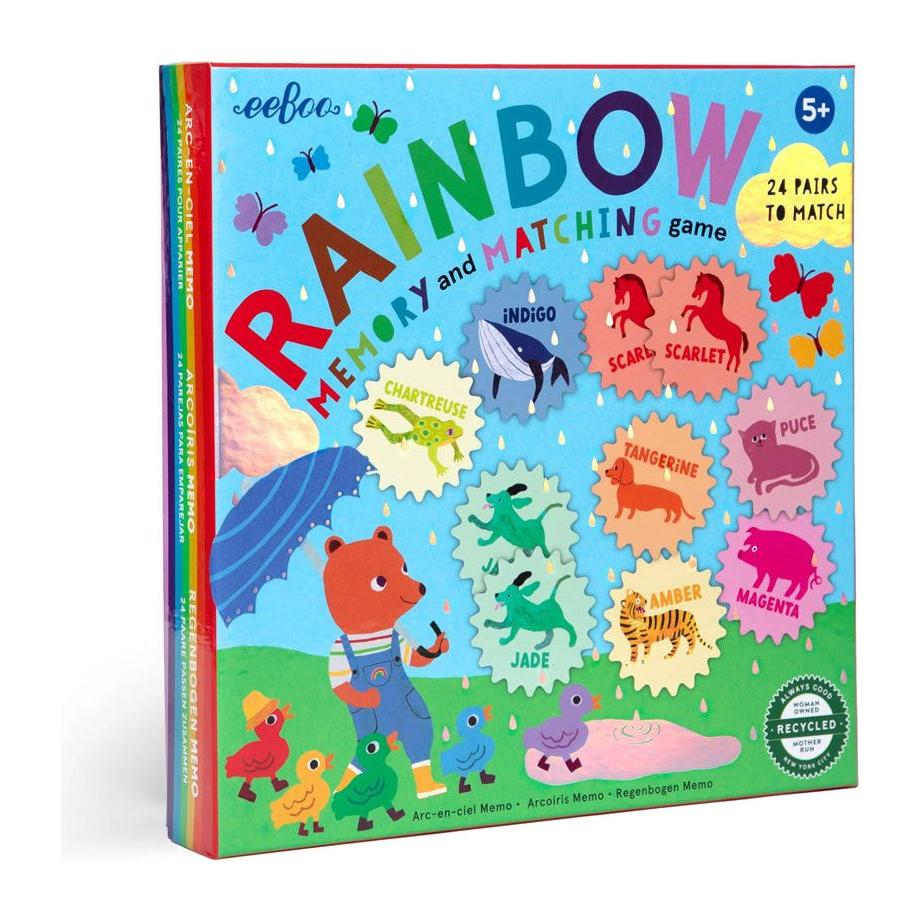 eeBoo Memory and Matching Game Rainbow
