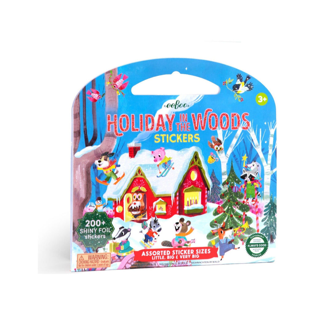 eeBoo Shiny Stickers Holiday in the Woods