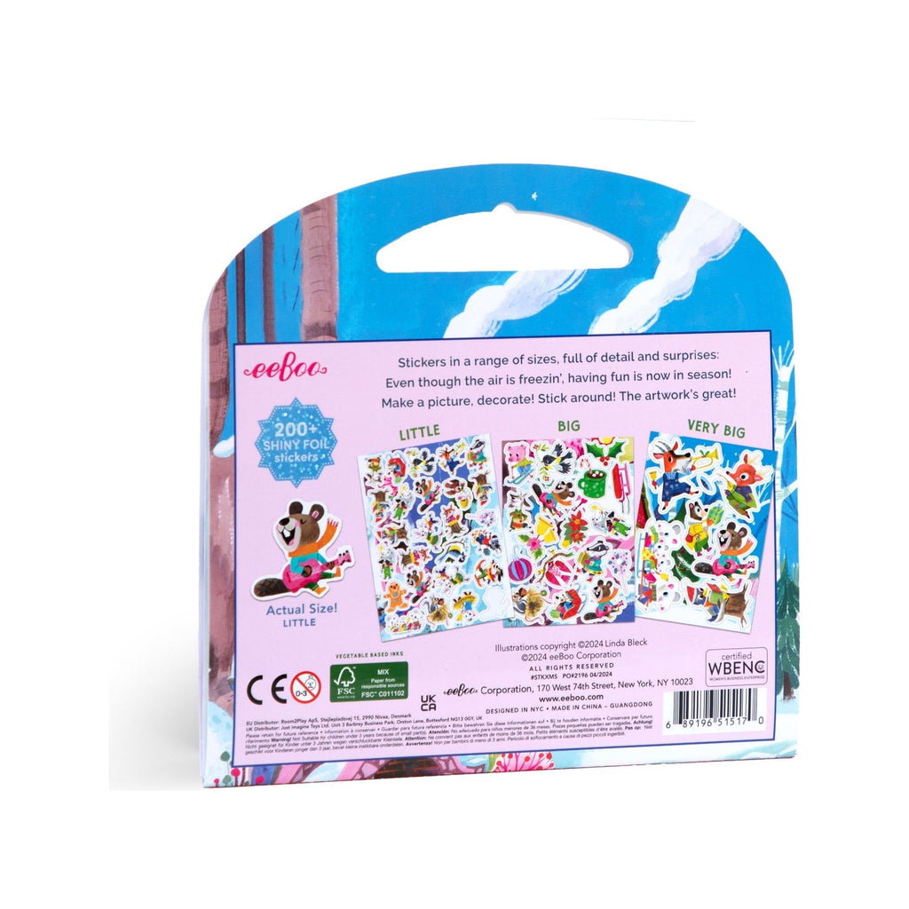 eeBoo Shiny Stickers Holiday in the Woods