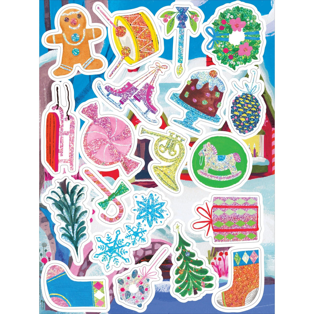 eeBoo Shiny Stickers Holiday in the Woods