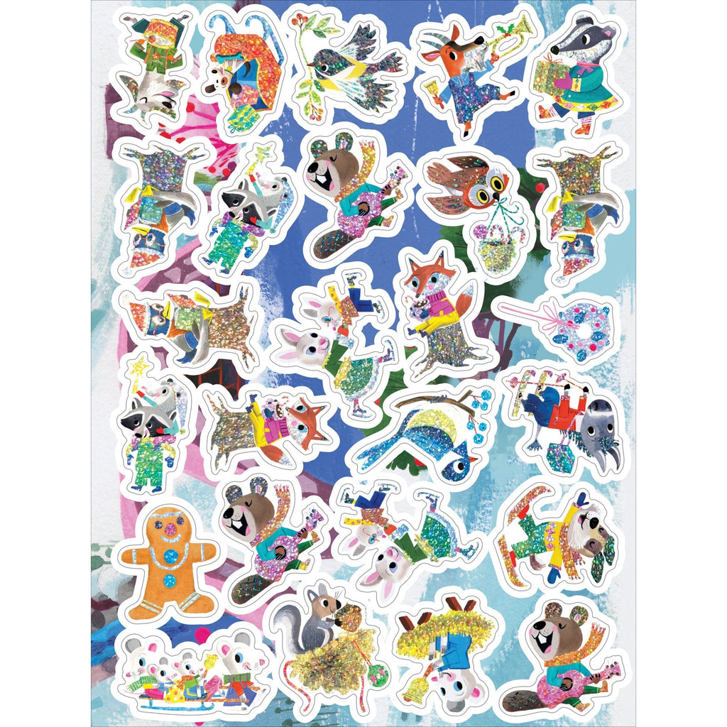 eeBoo Shiny Stickers Holiday in the Woods