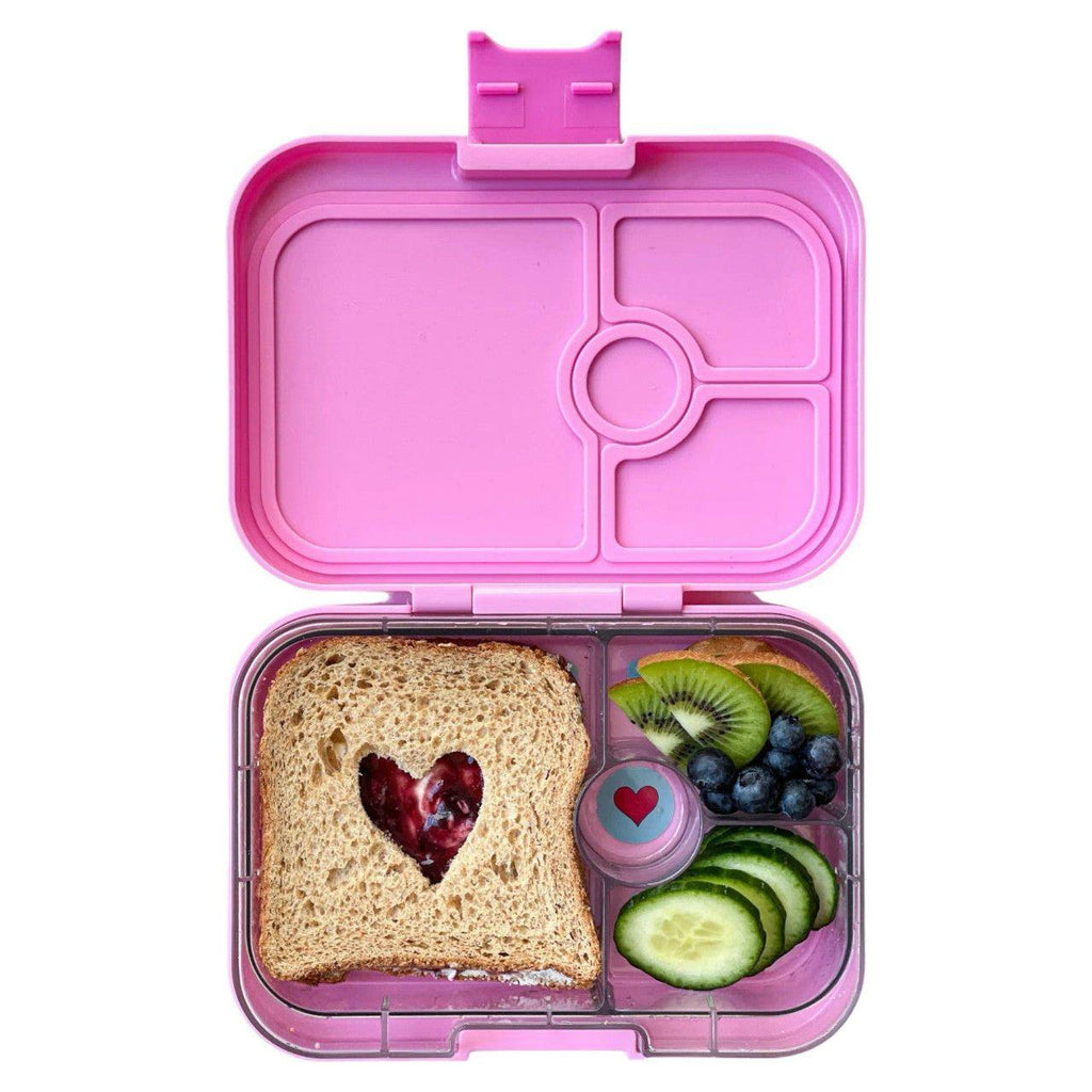 Yumbox Panino 4 Compartment Fifi Pink with Je T'Aime Tray