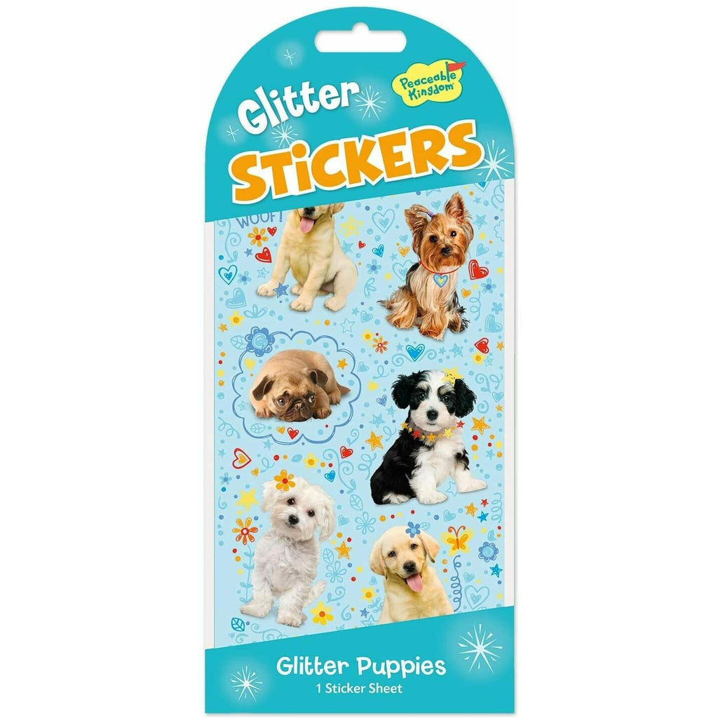 Peaceable Kingdom Stickers Glitter Puppies