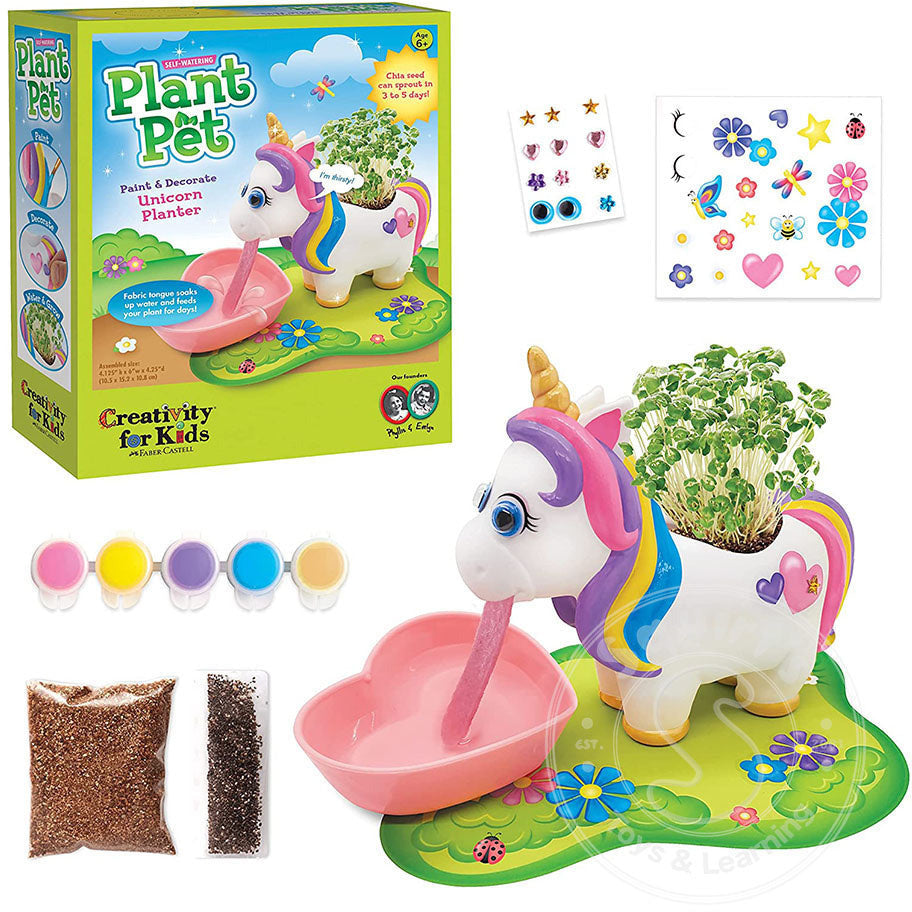Creativity for Kids Self Watering Plant Pet Unicorn