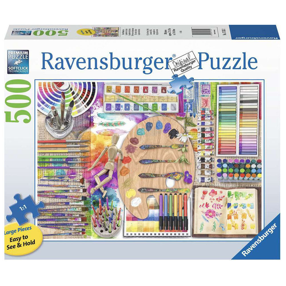 Ravensburger 500 Piece Puzzle Large Format The Artist's Palette