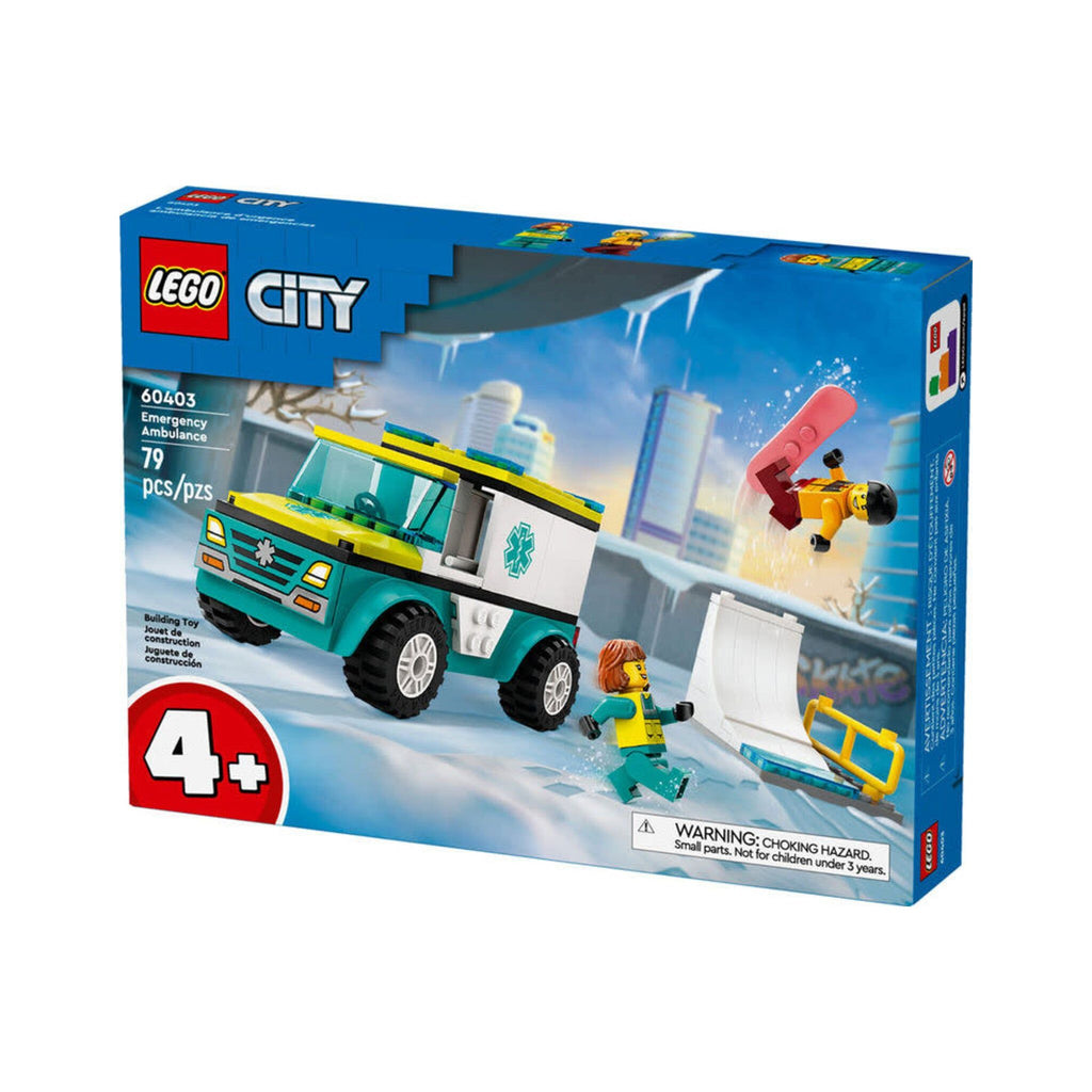 LEGO City Emergency Ambulance and Snowboarder