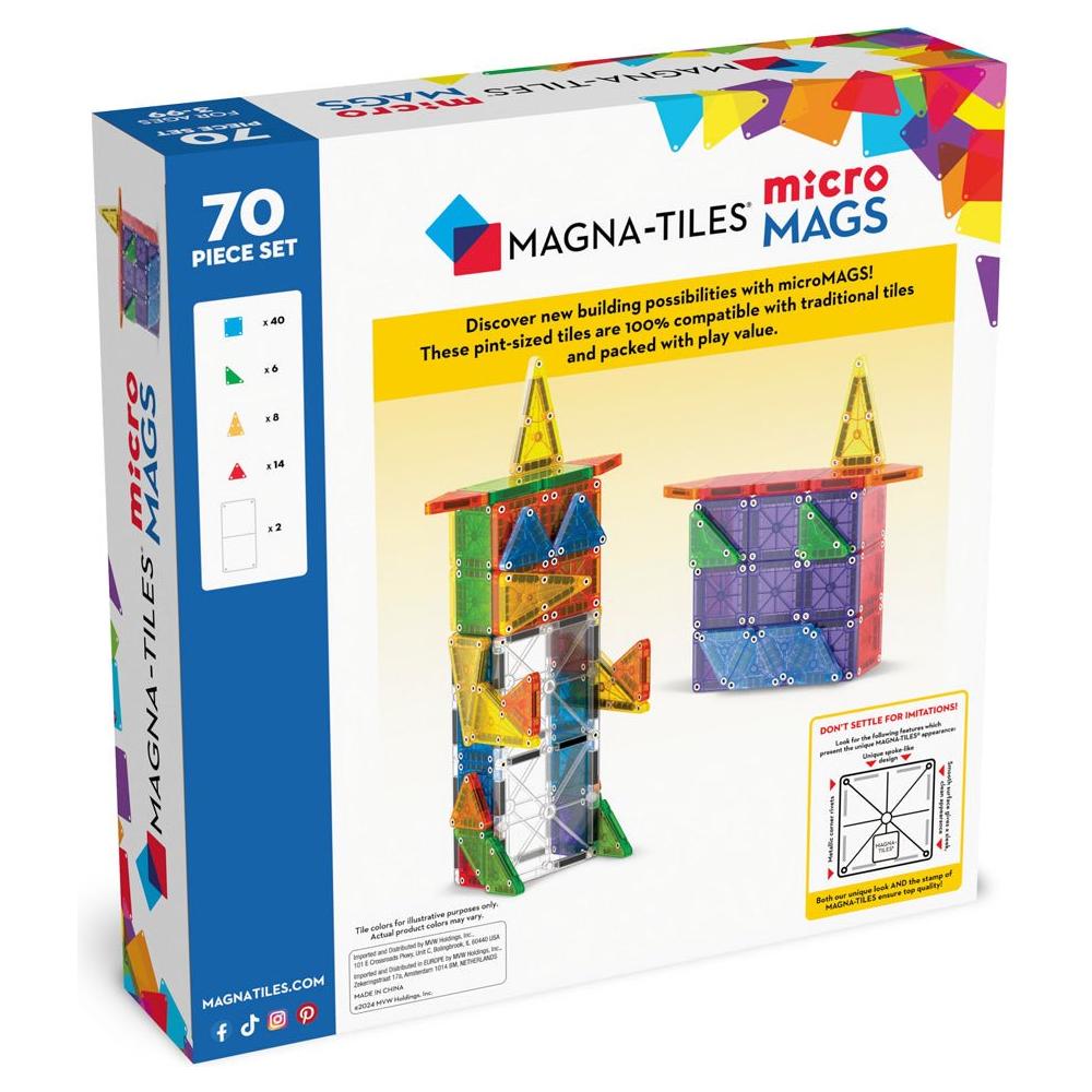 Magna-Tiles microMAGS 70 Piece Deluxe Set