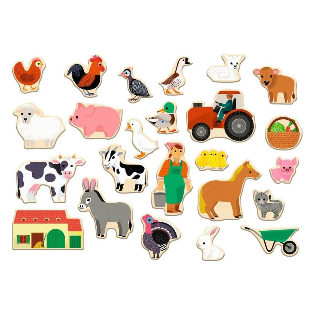 Djeco Magnetic's Set Farmix Wooden Magnets