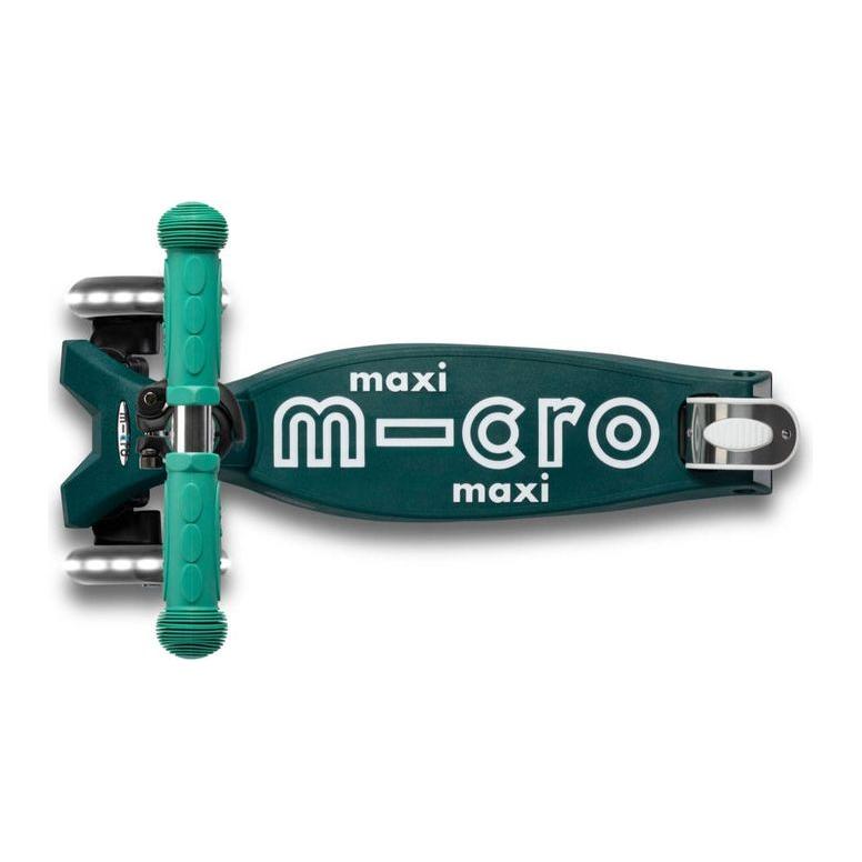 MICRO Maxi Deluxe LED ECO Kickboard Scooter Green