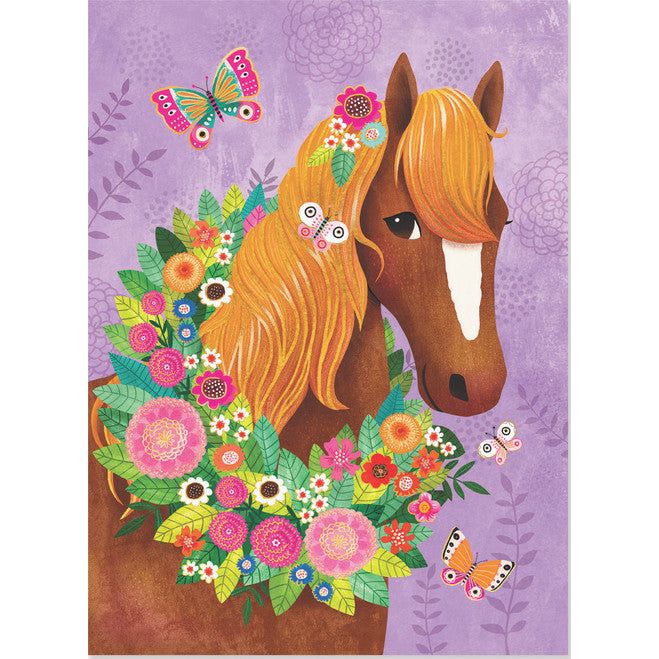 Peaceable Kingdom Greeting Card Horse & Butterfly