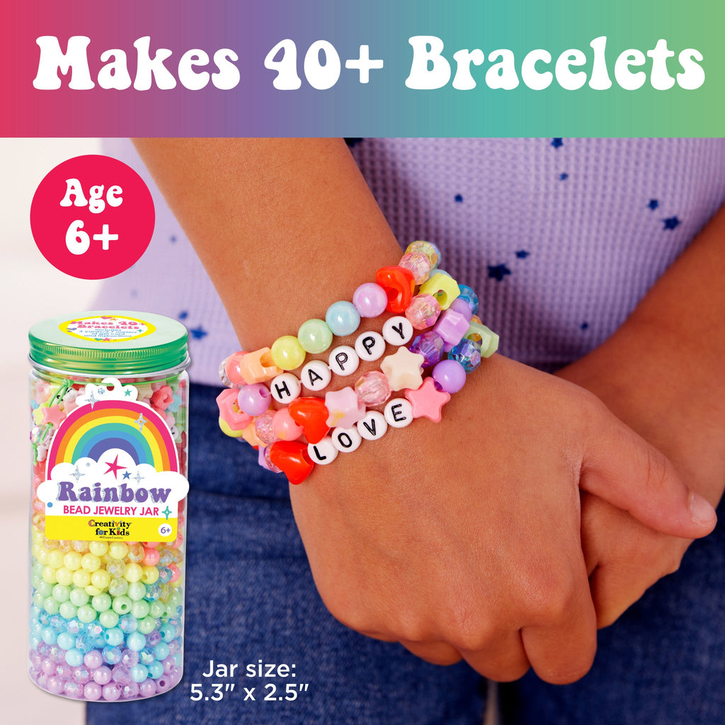 Creativity for Kids Rainbow Bead Jewelry Jar
