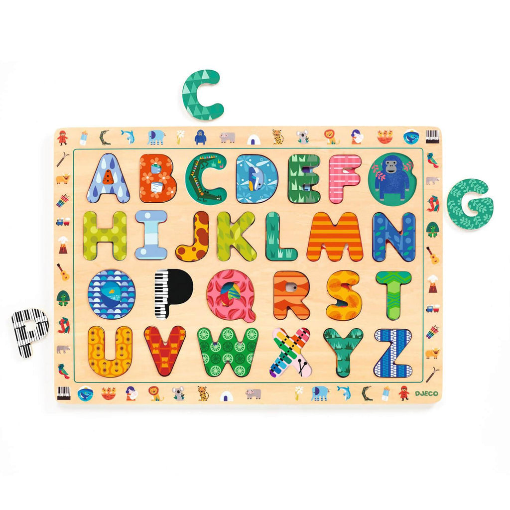 Djeco Puzzle 26 Piece ABC Alphabet
