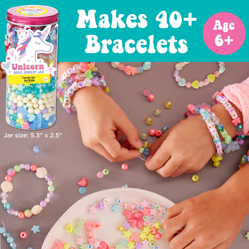 Creativity for Kids Unicorn Bead Jewelry Jar