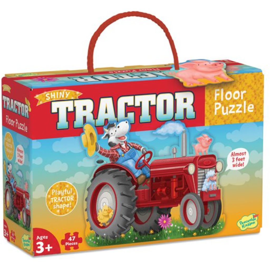 Peaceable Kingdom Floor Puzzle Tractor