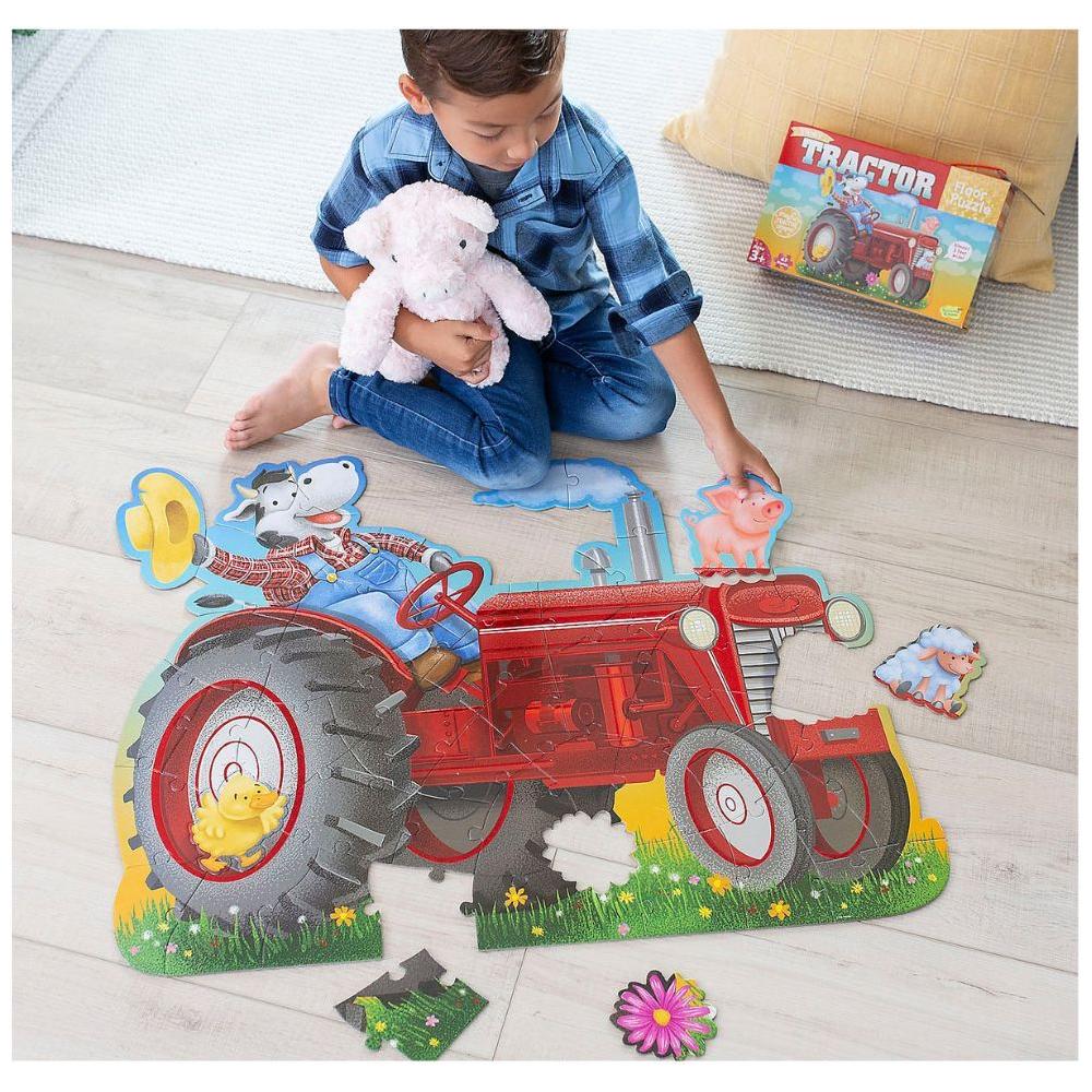 Peaceable Kingdom Floor Puzzle Tractor