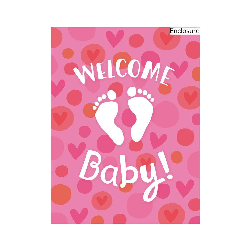 Peaceable Kingdom Gift Enclosure Baby Girl Footprints
