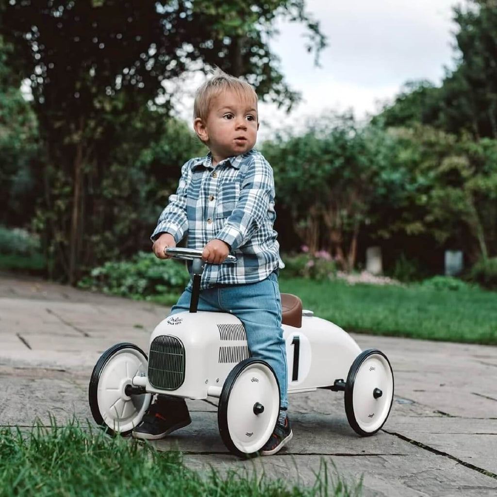 Vilac Vintage Ride-On Car White
