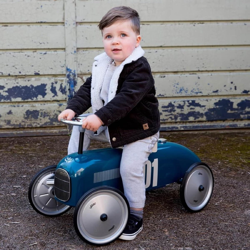 Vilac Vintage Ride-On Car Blue