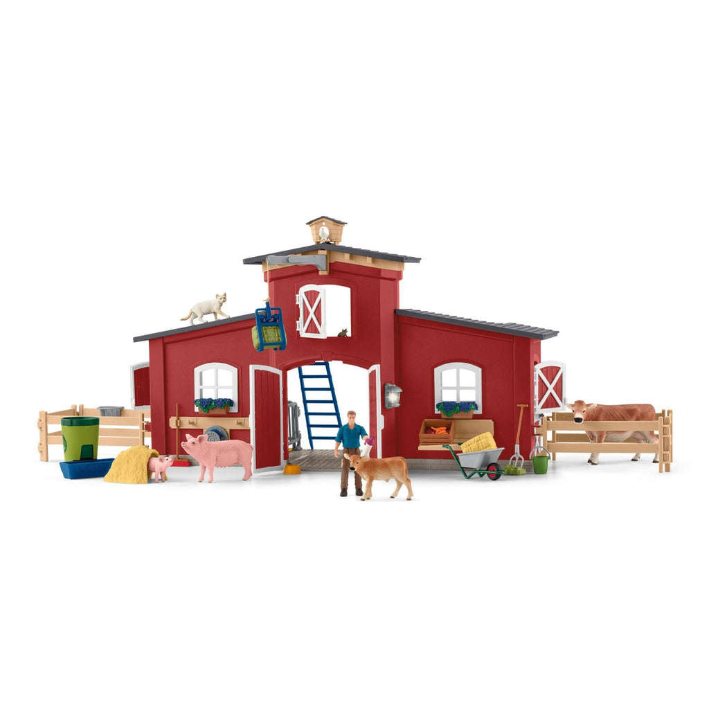 Schleich Farm World Large Barn with Animals and Accessories 42606