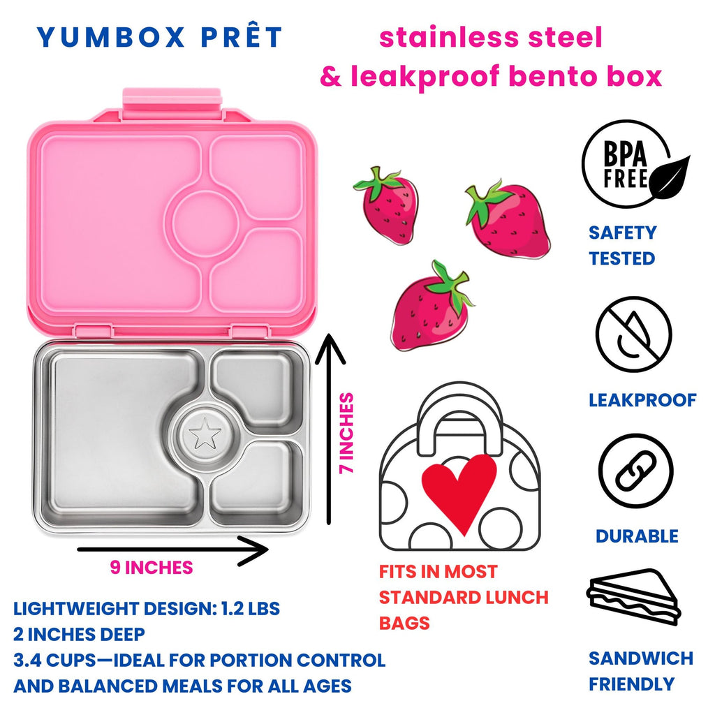 Yumbox Leakproof Stainless Steel Bento Box Versailles Pink