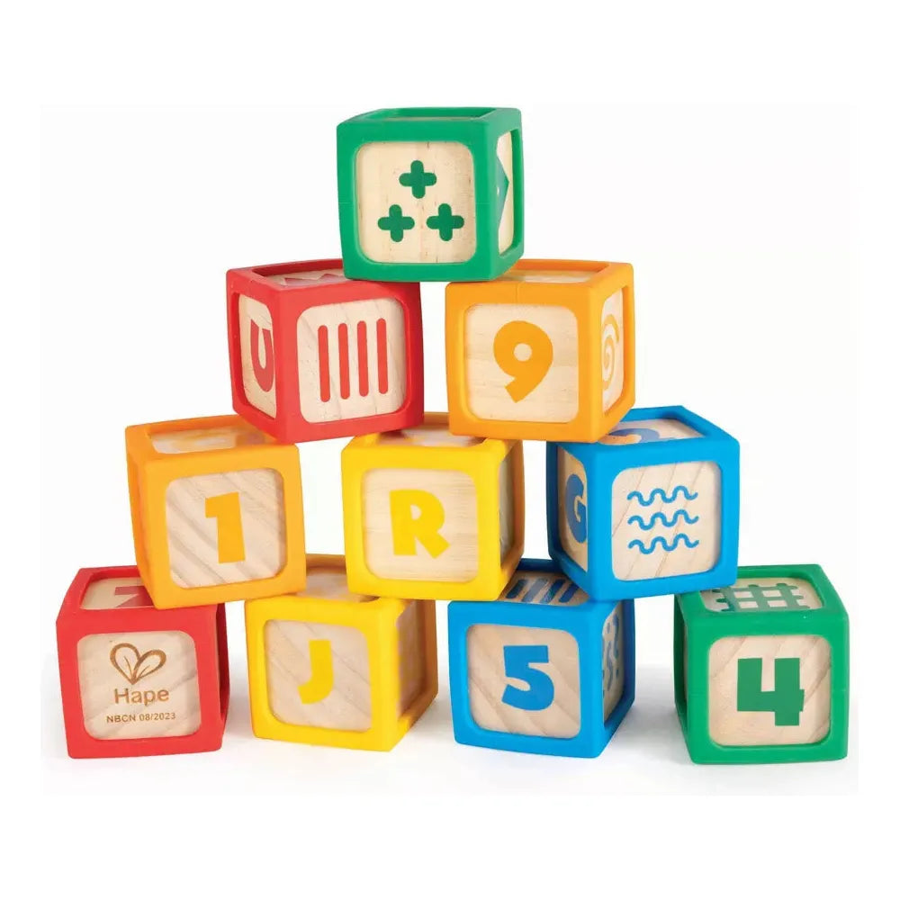 Hape Grip-n-Stack Silicone & Wood Blocks