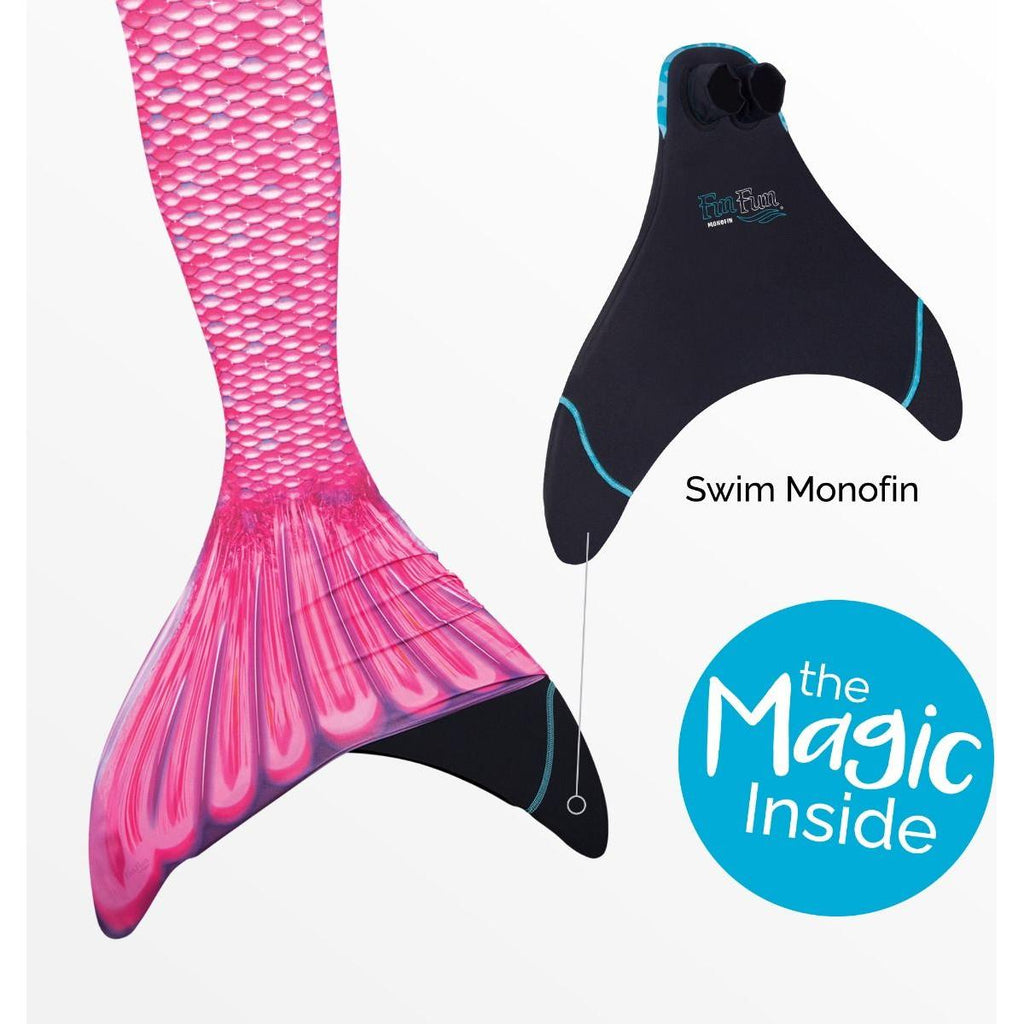 Fin Fun Mermaid Tail with Monofin Malibu Pink Adult Medium