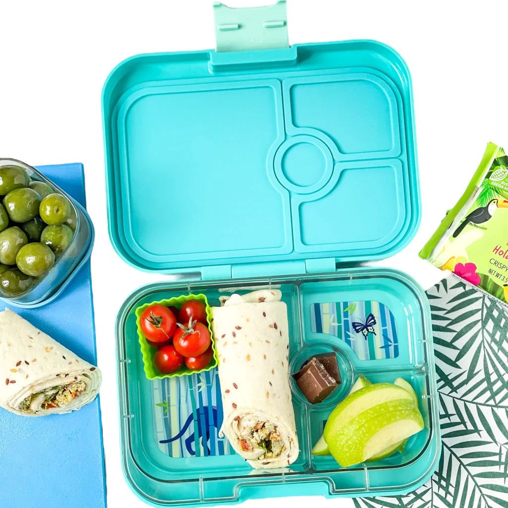 Yumbox Panino 4 Compartment Tropical Aqua with Panther Tray