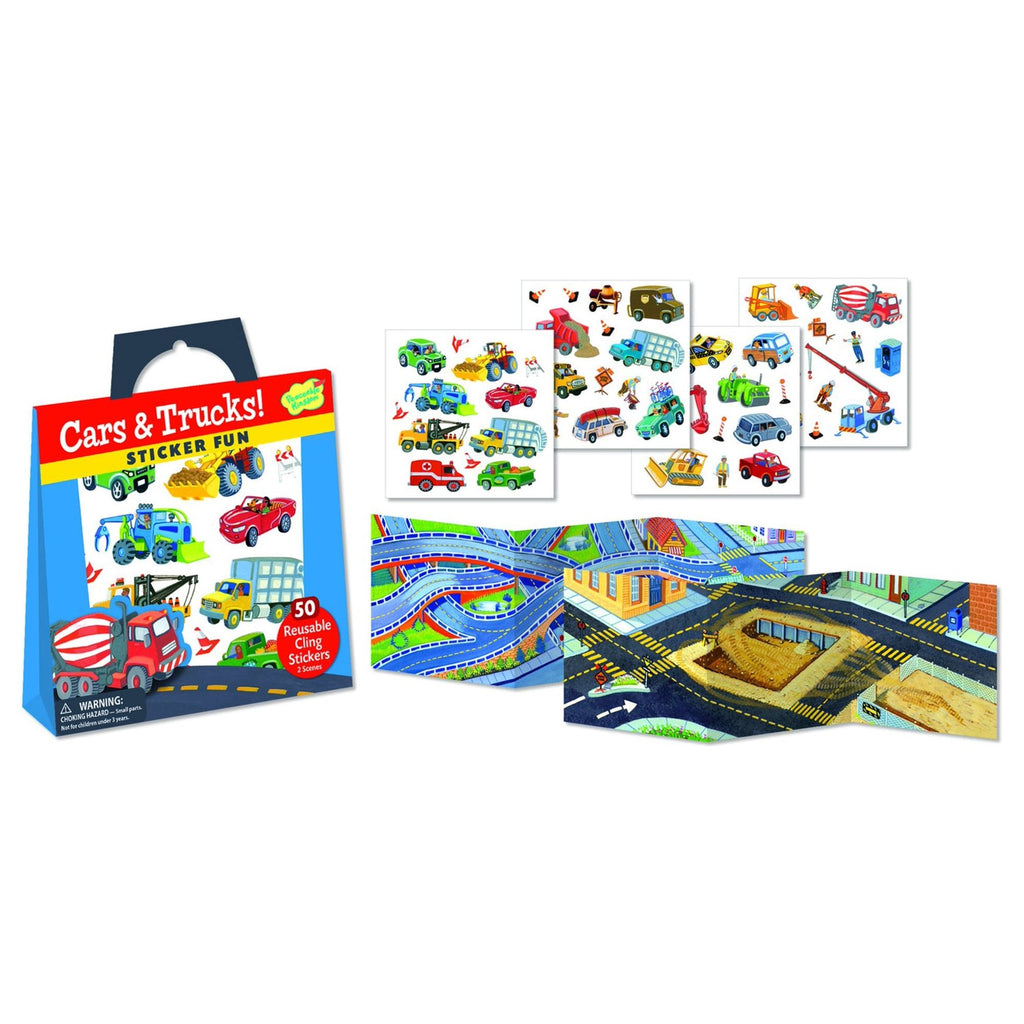 Peaceable Kingdom Reusable Sticker Tote Cars & Trucks