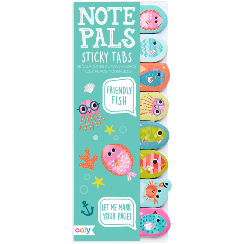 Ooly Note Pals Sticky Tabs Friendly Fish