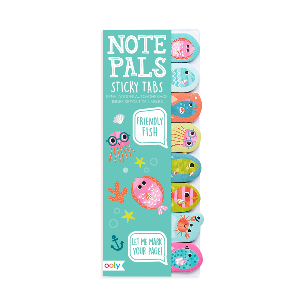 Ooly Note Pals Sticky Tabs Friendly Fish