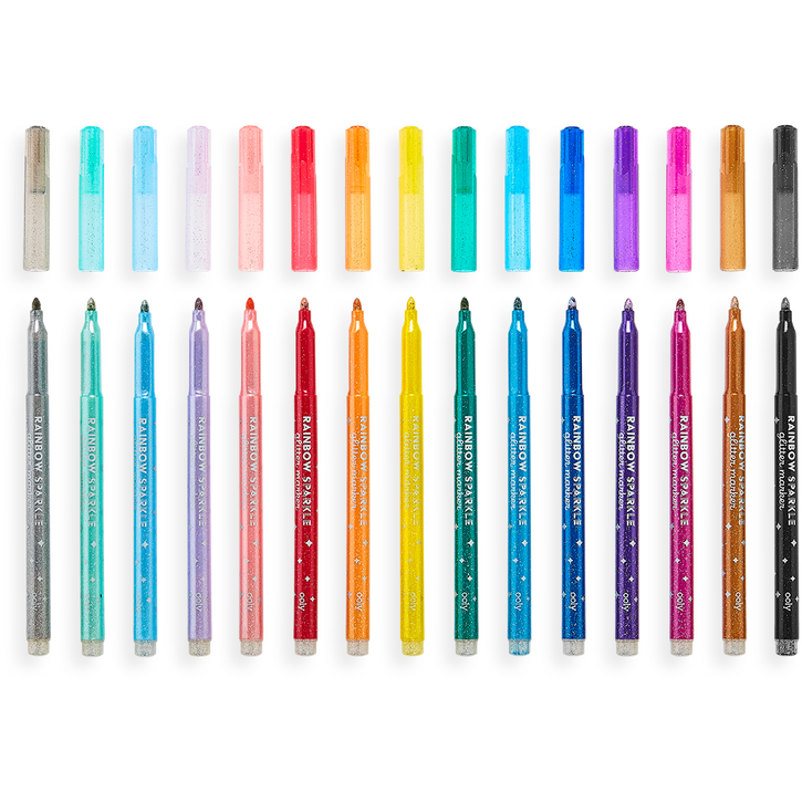 Ooly Rainbow Sparkle Glitter Markers Set