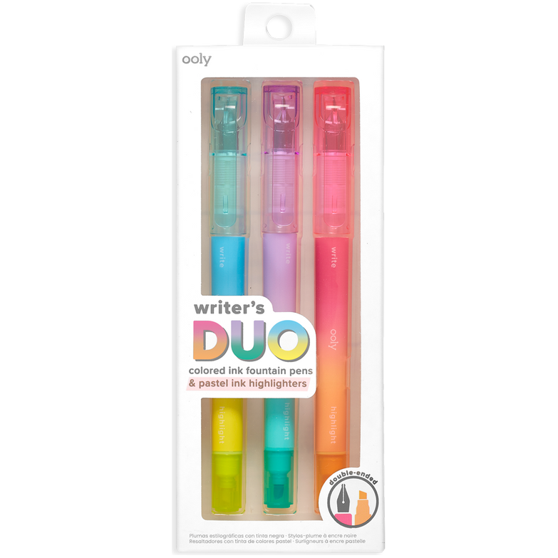 Ooly Writer's Duo Double Ended Fountain Pens and Highlighters