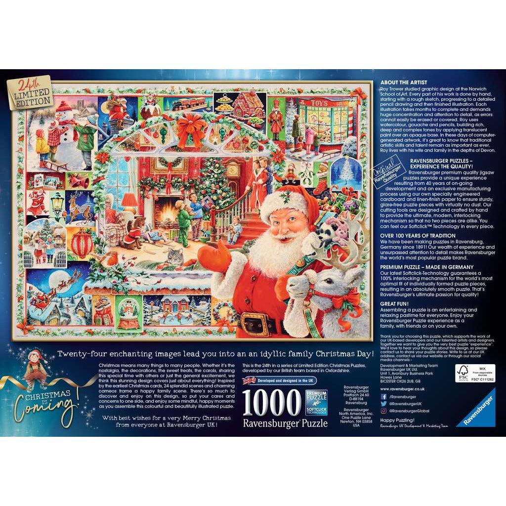 Ravensburger 1000 Piece Puzzle Christmas is Coming canada ontario 16511 limited edition 24th
