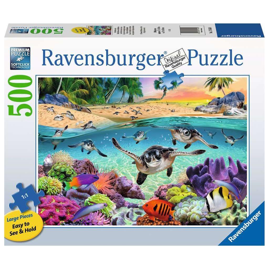 Ravensburger 500 Piece Large Format Puzzle Race of the Baby Sea Turtle