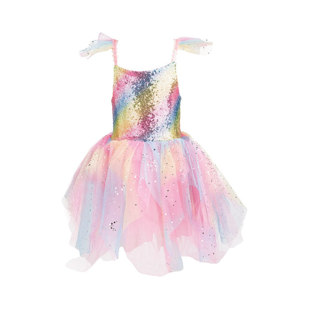 Great Pretenders Rainbow Fairy Dress with Wings Size 3/4 30823