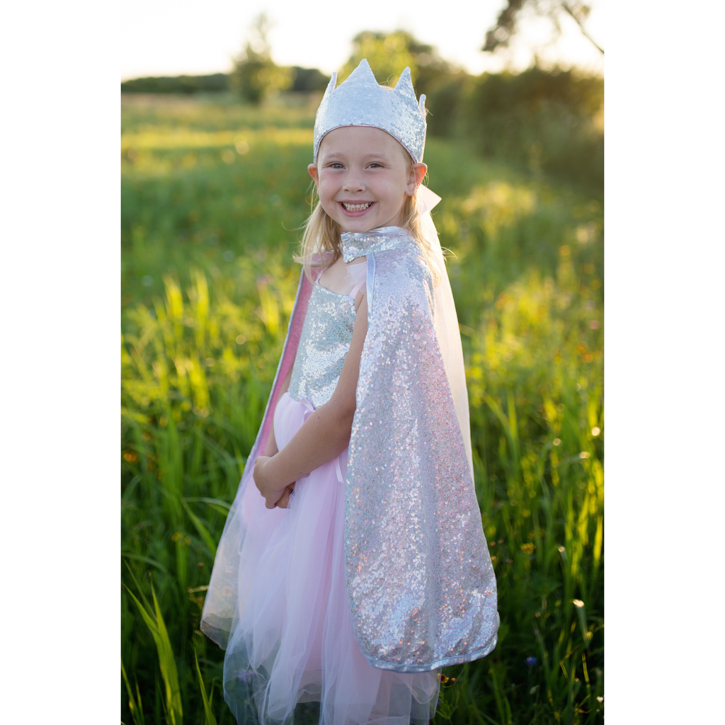 Great Pretenders Reversible Silver Sequins Cape Size 3/4