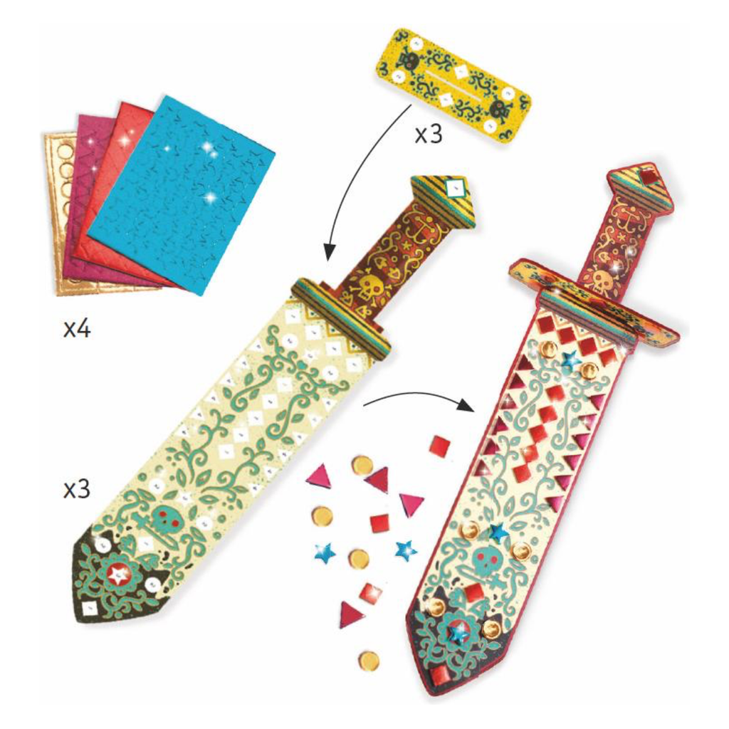 Djeco DIY Like A Pirate Mosaic Swords canada ontario