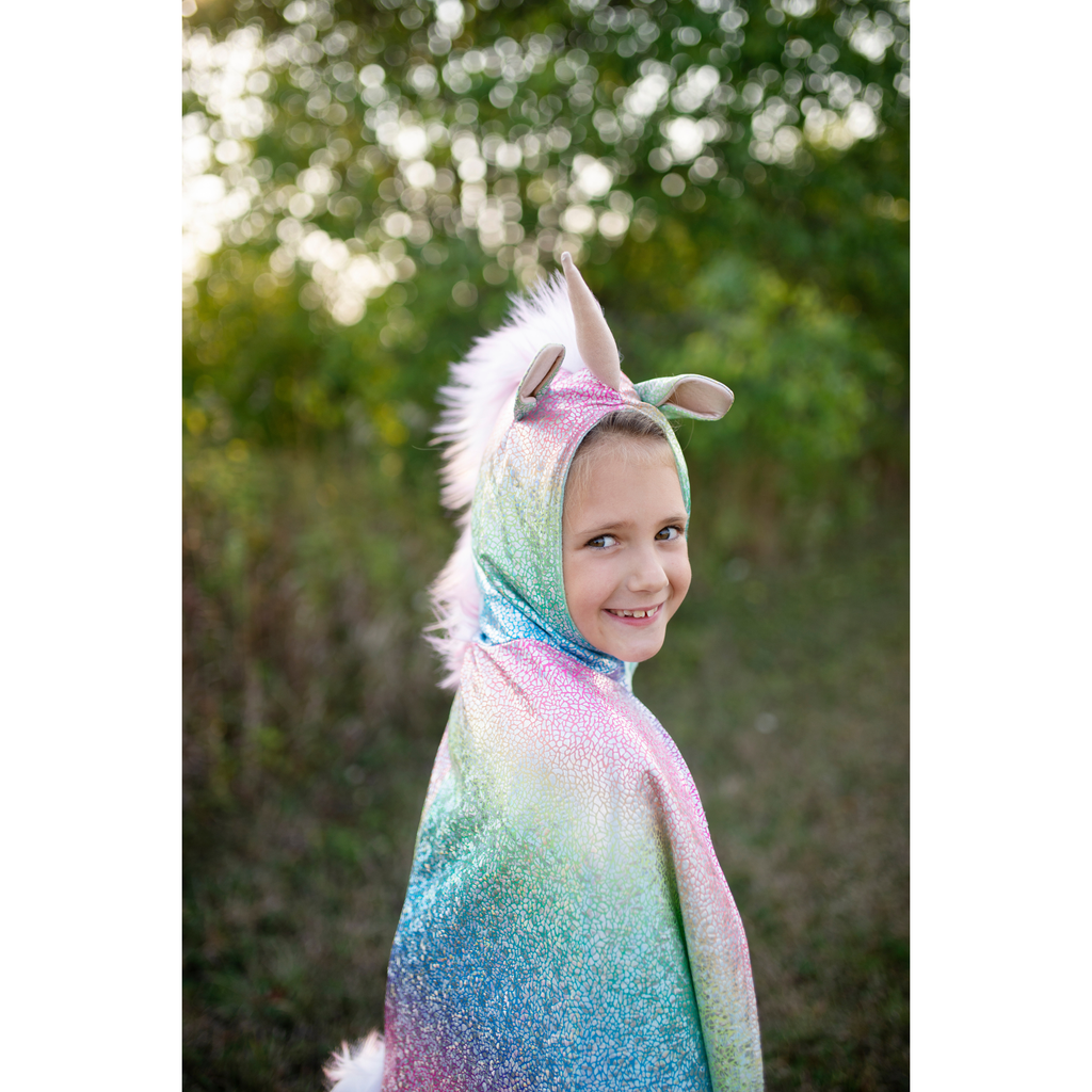 Great Pretenders Rainbow Reversible Unicorn Dragon Cape