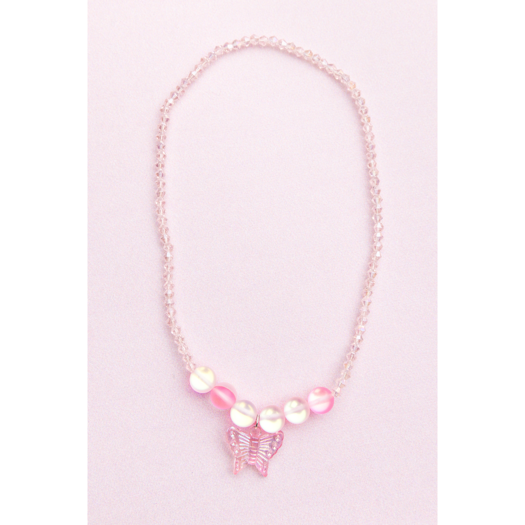 Great Pretenders Boutique Holo Pink Crystal Necklace