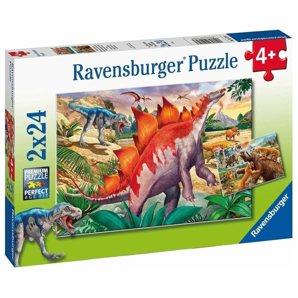 Ravensburger 2x24 Piece Puzzle Jurassic Wildlife 05179